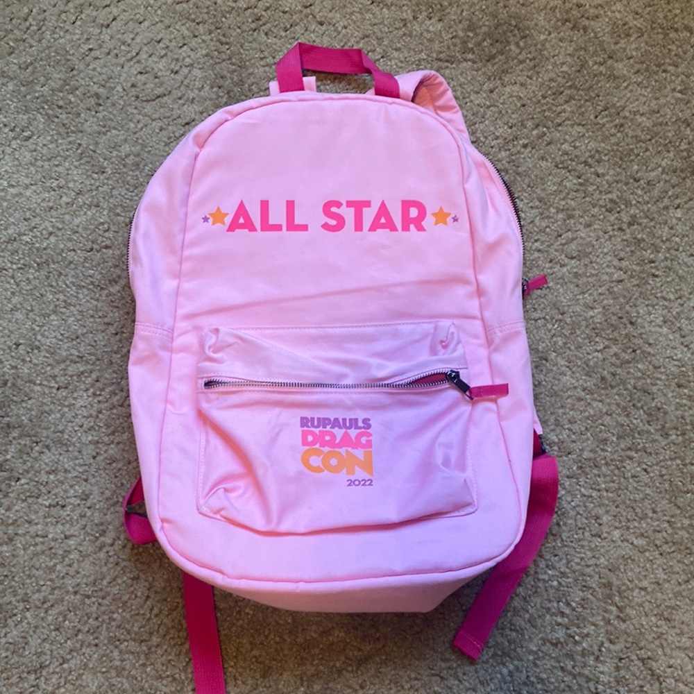 Rupauls drag con 2022 collectible pink backpack drag race RARE official merch